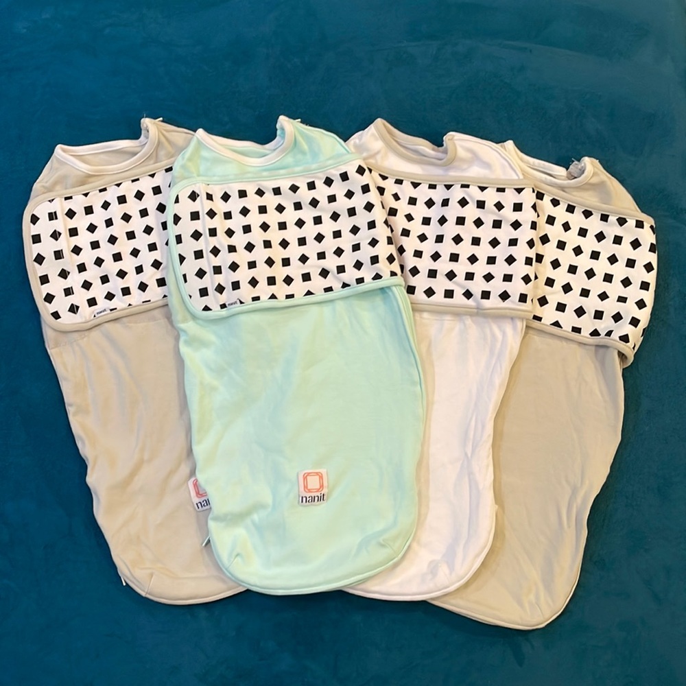 🌟 EUC Nanit Swaddle Set of Four in Size 3-6 months